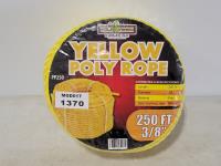 250 Ft Roll of 3/8 Inch Yellow Poly Rope