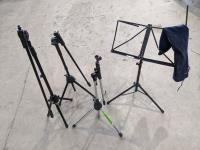 (3) Mic Stands (1) Sheet Music Stand