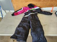 Kids Size 6 Arctic Cat Snow Suit & Small Matching Helmet