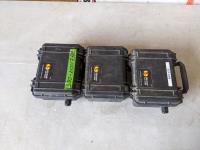 (3) Pelican Watertight Cases