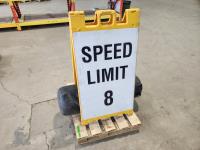 Portable Speed Limit Sign, Reduce Speed Sign, Everlast Speed Bag