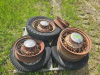 Qty of Antique Ford Rims & Tires