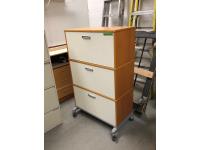 3 Drawer Wooden Filling Cabinet On Wheels