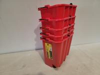 (5) Rubbermaid 18 Quart Mop Buckets