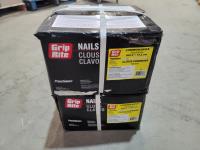 (2) Cases of Grip Rite 6 Inch Common Nails