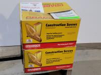 (1) Full Case and (1) Partial Case of Grabber #8 X 2-1/2 Inch Construction Screws