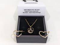 Smartlife 14K Gold Plated 2 Piece Heart Set