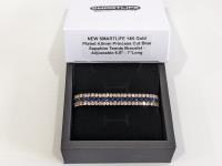 Smartlife 14K Gold Plated Blue Sapphire Tennis Bracelet