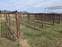 (3) 24 Ft Free Standing Livestock Panels with 16 Ft Gates