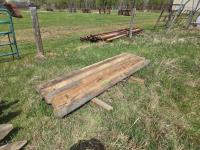 (5) 5-6 Inch X 8 Ft Treated Posts