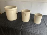 (3) Antique Pots