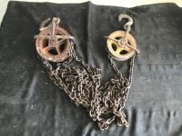(2) Antique Chain Hoists