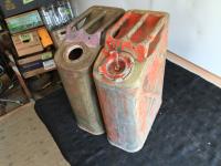(2) Antique Metal Jerry Cans