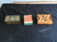 (3) Antique Cigar Boxes