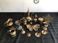 Qty of Antique Brass Collectibles 