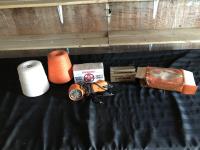 (2) Yarn Rolls w/ Safety Stove, Lineman Rotary Phone & Qty Twist Candles 