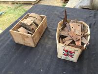 Qty of Metal Pieces & (4) Tie Down Belts 
