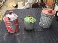(3) Metal Gas Cans 