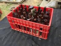 Crate w/ Qty of Glass Bottles 