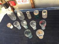 (4) Glass Cups, (3) Glass Bottles & (3) Glass Jars 