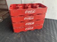 (4) Coca Cola 2L Bottle Stackable Crates 