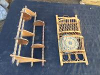 Small Corner Shelf & Hanging Baskets 