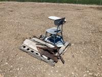 Antique Plow with Desk and Tarp