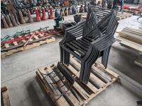 (6) Patio Chairs, Log Holder