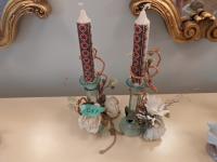 (2) Decorative Candle Sticks