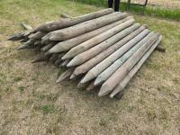 (55±) 3 to 5 Inch X 7 Ft Treated Posts