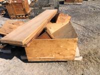 Qty of Wood Crates and (2) Folding Closet Doors