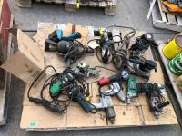(14) Air and Electric Power Tools & Trouble Light
