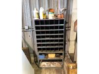 (44) Compartment Bolt Bin with Contents