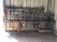 Qty of Various Chains and Boomer, Qty of Straps and Pulleys