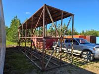 34 Ft Heavy Duty Storage Rack with Metal Roof