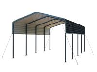 TMG Industrial MSC1220 12 Ft X 20 Ft Metal Shed Carport with 8 Ft Open Sidewalls