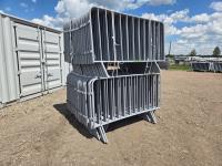 AGT (80) 7 Ft Grey Portable Painted Construction Fence