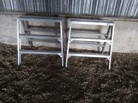 (2) Sturdy Aluminum Folding Saw Horses