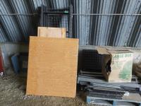 Quantity of Metal Shelving and Plywood