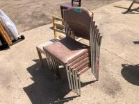 (6) Metal Framed Stacking Chairs
