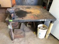 Steel Work Bench and 5 Inch Bench Vise