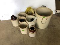 (8) Various Size Crock Pots