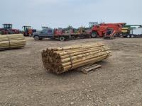 (100) 3-4 Inch X 10 Ft Treated Blunt Fence Rail