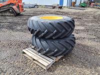 (2) 18.4-26 10 Ply Tractor Tires and Rims