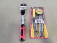 Tianmu Combination Tool Set and 3/8 Inch Extendable Quick Release Ratchet Wrench