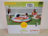 Sun Squad Inflatable Hippo Spray Pool