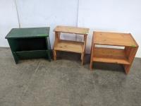 (3) Wooden Benches
