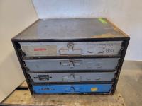 4 Drawer Metal Cabinet with Contents