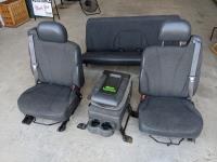 2001 Chevrolet (2) Front Bucket Seats, Center Console and Rear Bench Seat