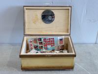 Wooden Box of Stamps